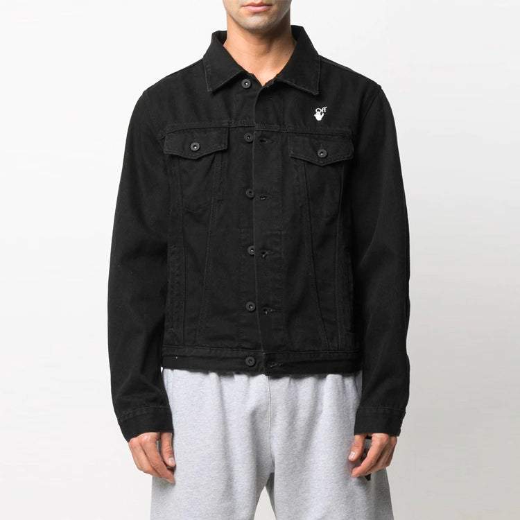 Off-White SS21 Mona Lisa Denim Jacket Black OMYE054R21DEN0011001