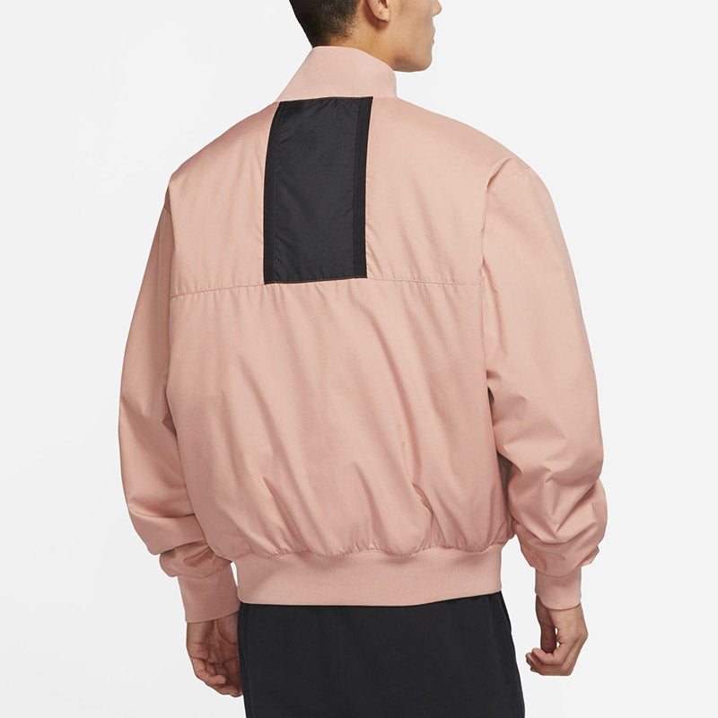 Men's Air Jordan Logo Baseball Collar Contrasting Colors Autumn Rose Retro Gray Jacket DJ0878-609