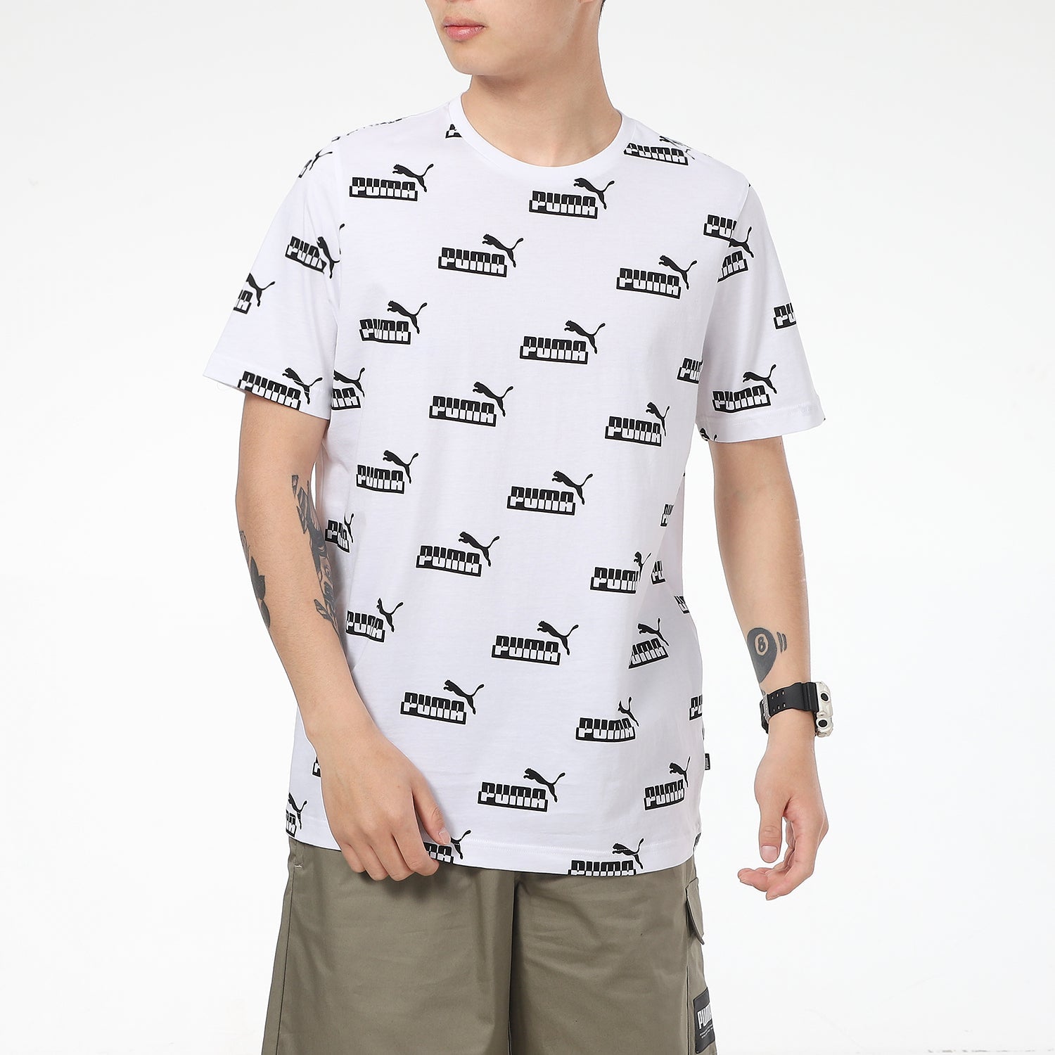 PUMA AOP T-Shirt 'White' 855984-02