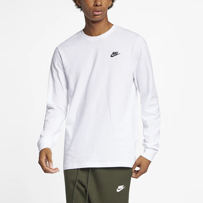 Nike M Nsw Club Casual Sports Round Neck Pullover Long Sleeves White AR5193-100
