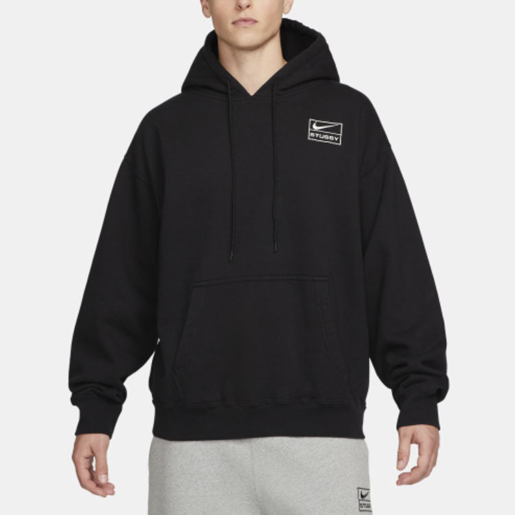 Nike x Stussy Logo Hoodie Asia Sizing 'Black' DN4029-010