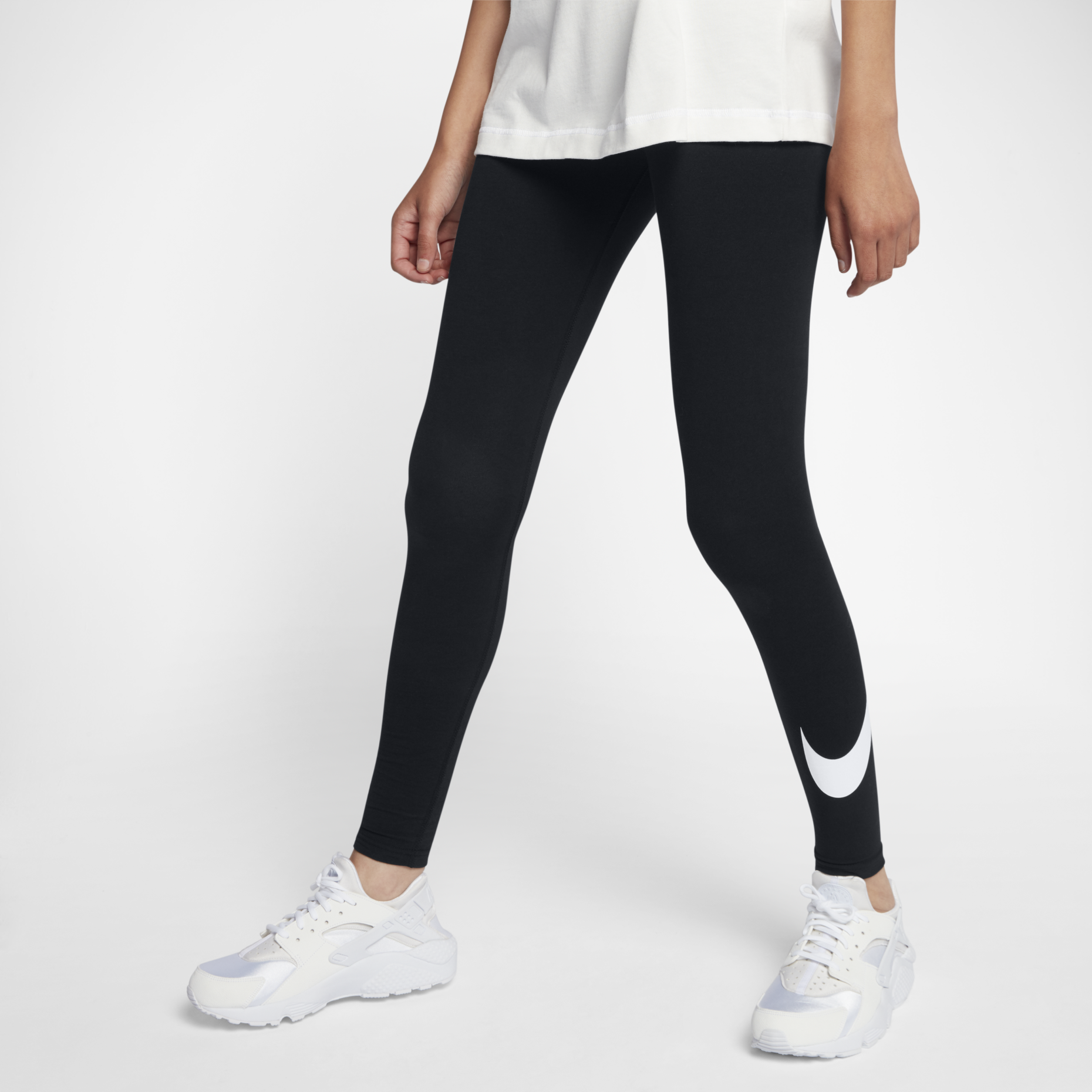 (WMNS) Nike Leggings Club Logo 2 'Black' 815998-010
