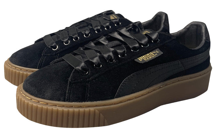 (WMNS) PUMA Suede Platform 'Black' 366721-03