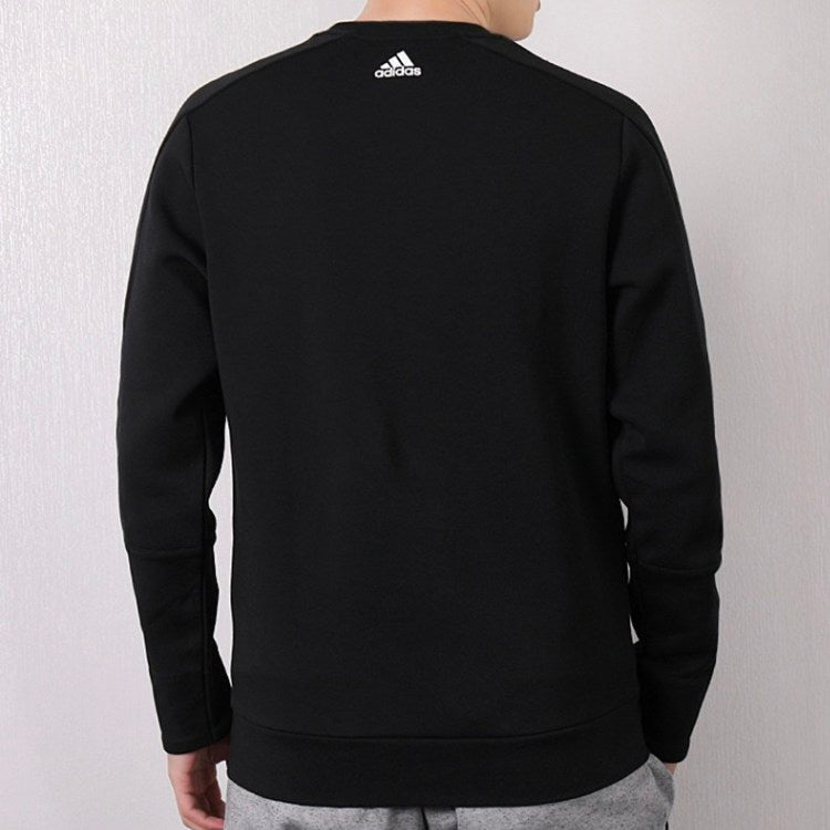 adidas Round Neck Pullover Stay Warm Athleisure Casual Sports Black EA2107