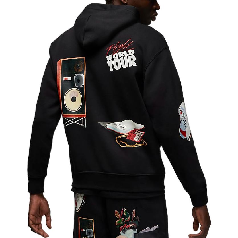 Air Jordan Artist Series By Jacob Rochester Pullover Hoodie 'Black/Sail/University Red' DQ8043-010