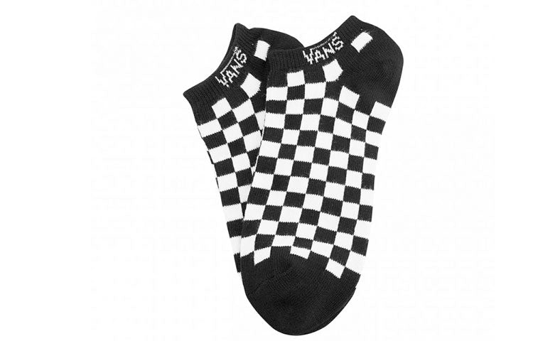 Vans AP M Checkerboard No Show Socks 'White Black' VN0001O1705