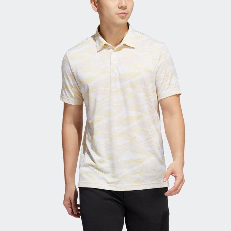 adidas Horizon-Print Polo Shirt 'Beige' HF6501