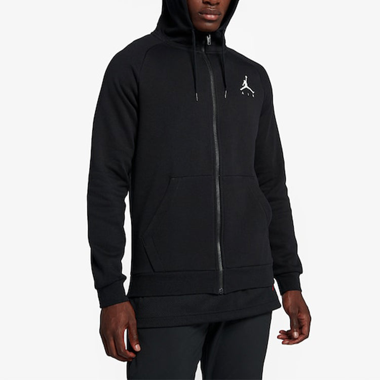 Air Jordan hooded Zipper Sports Jacket Black 939998-010
