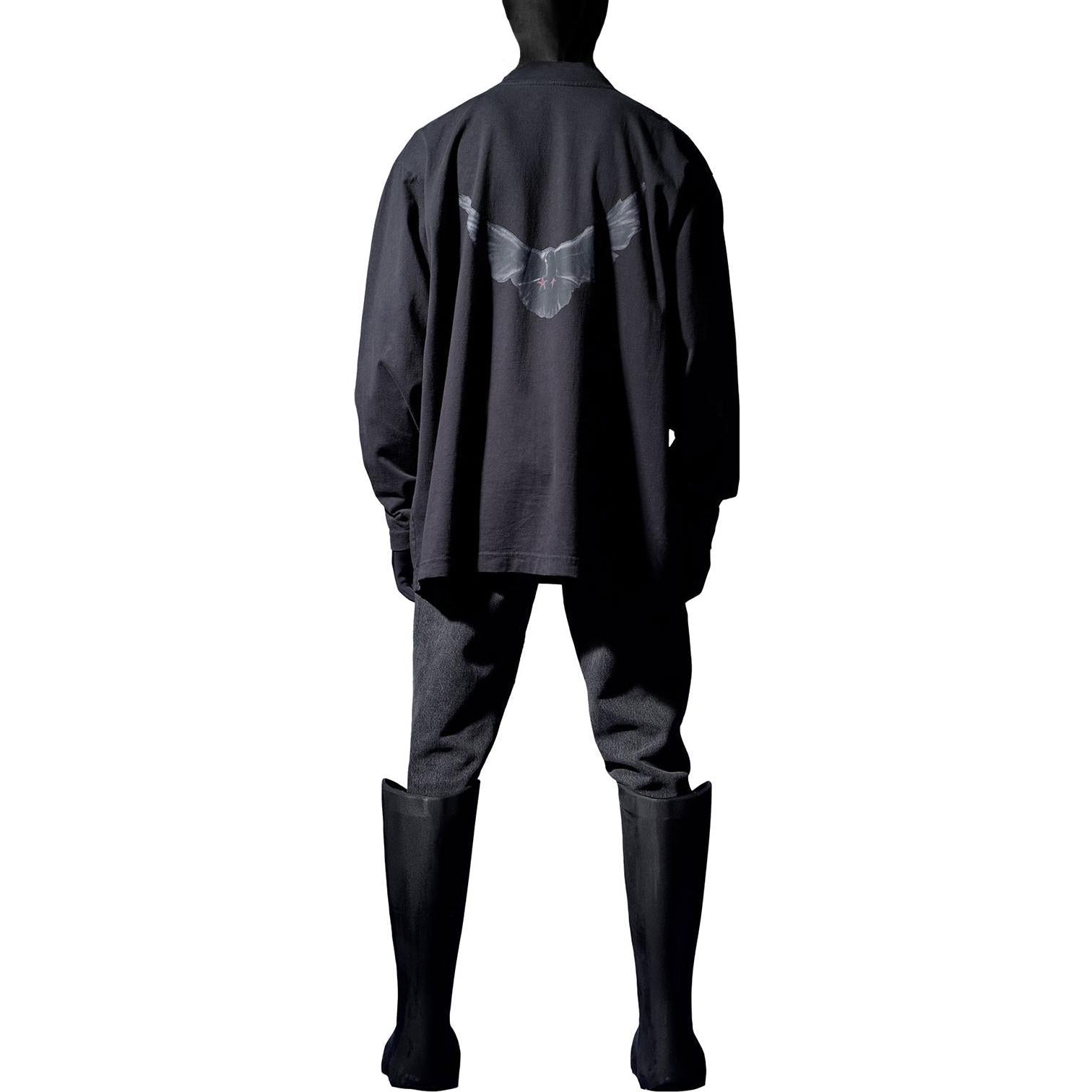 YEEZY Gap Dove Longsleeve T-Shirt 'Black' YEEZY-SS22-113