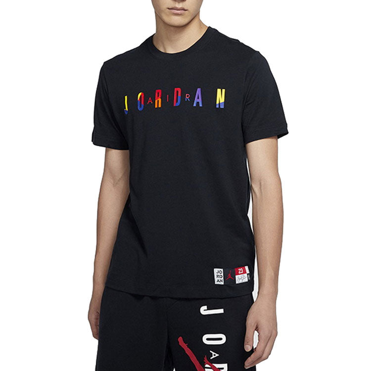 Air Jordan Casual Sports Round Neck Short Sleeve Black DA6768-010