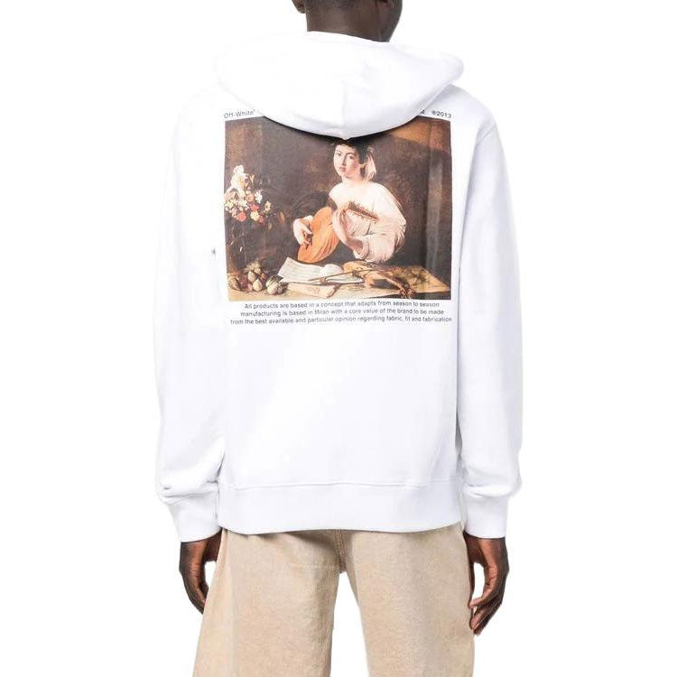 Men's Off-White FW22 Character Pattern Printing Loose Fit White OMBB097C99FLE0100110
