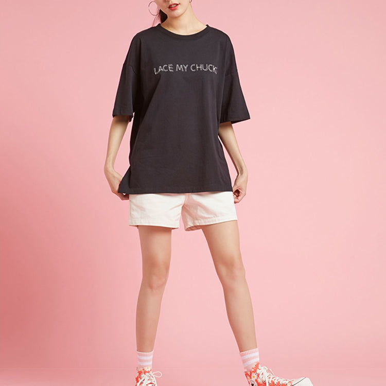 (WMNS) Converse All Star Loose Lacing Short Sleeve Black 10020850-001