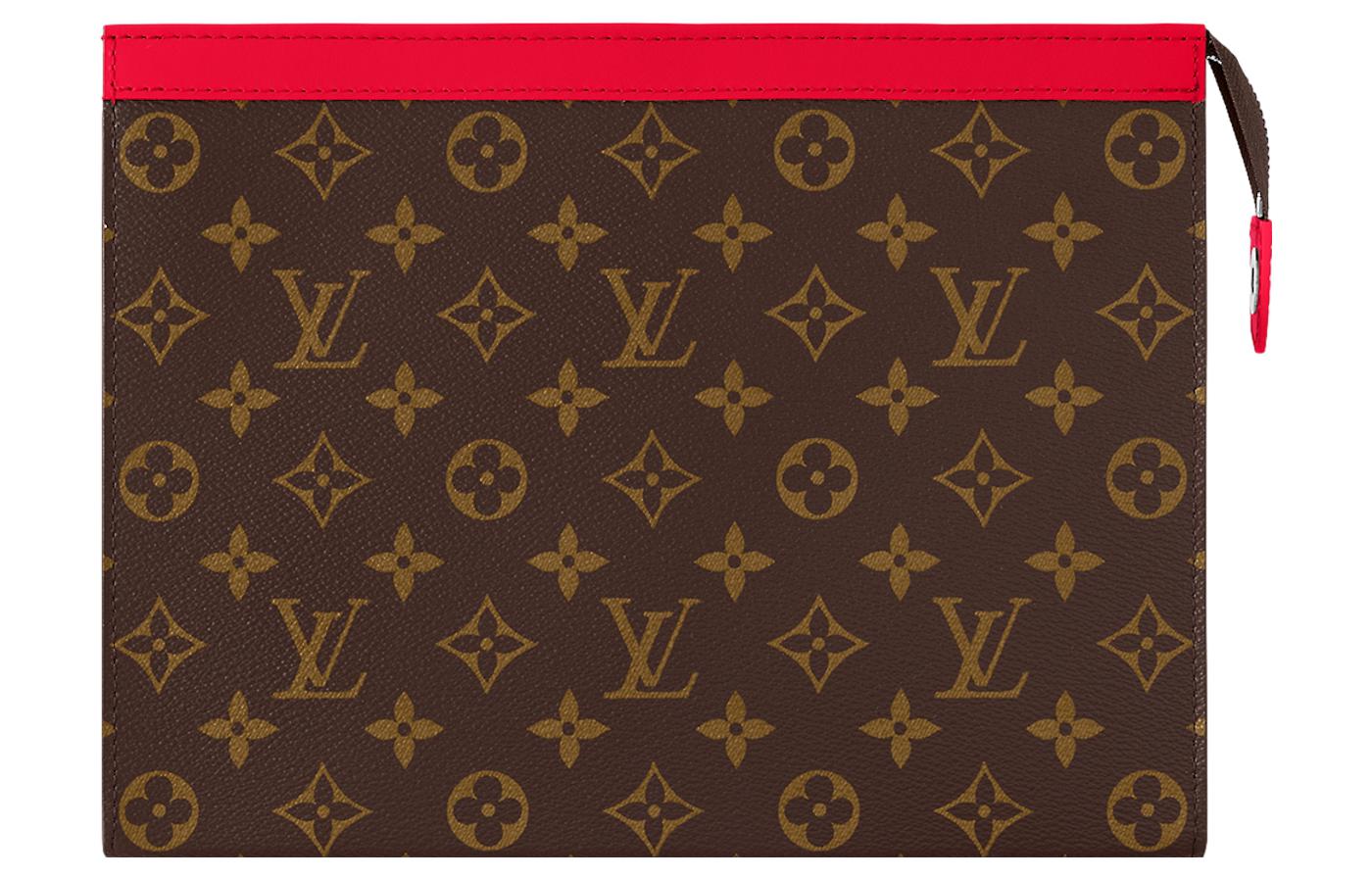 LOUIS VUITTON Pochette Voyage MM Monogram Macassar Canvas 'Red' M82857
