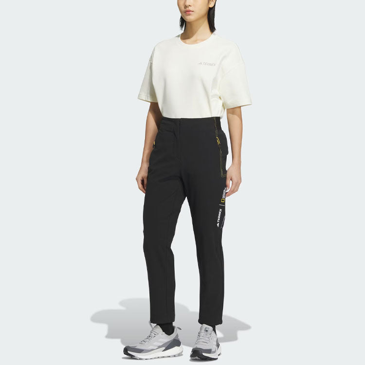 (WMNS) adidas National Geographic Wind.Rdy Pants Asia Sizing 'Black' IS9529