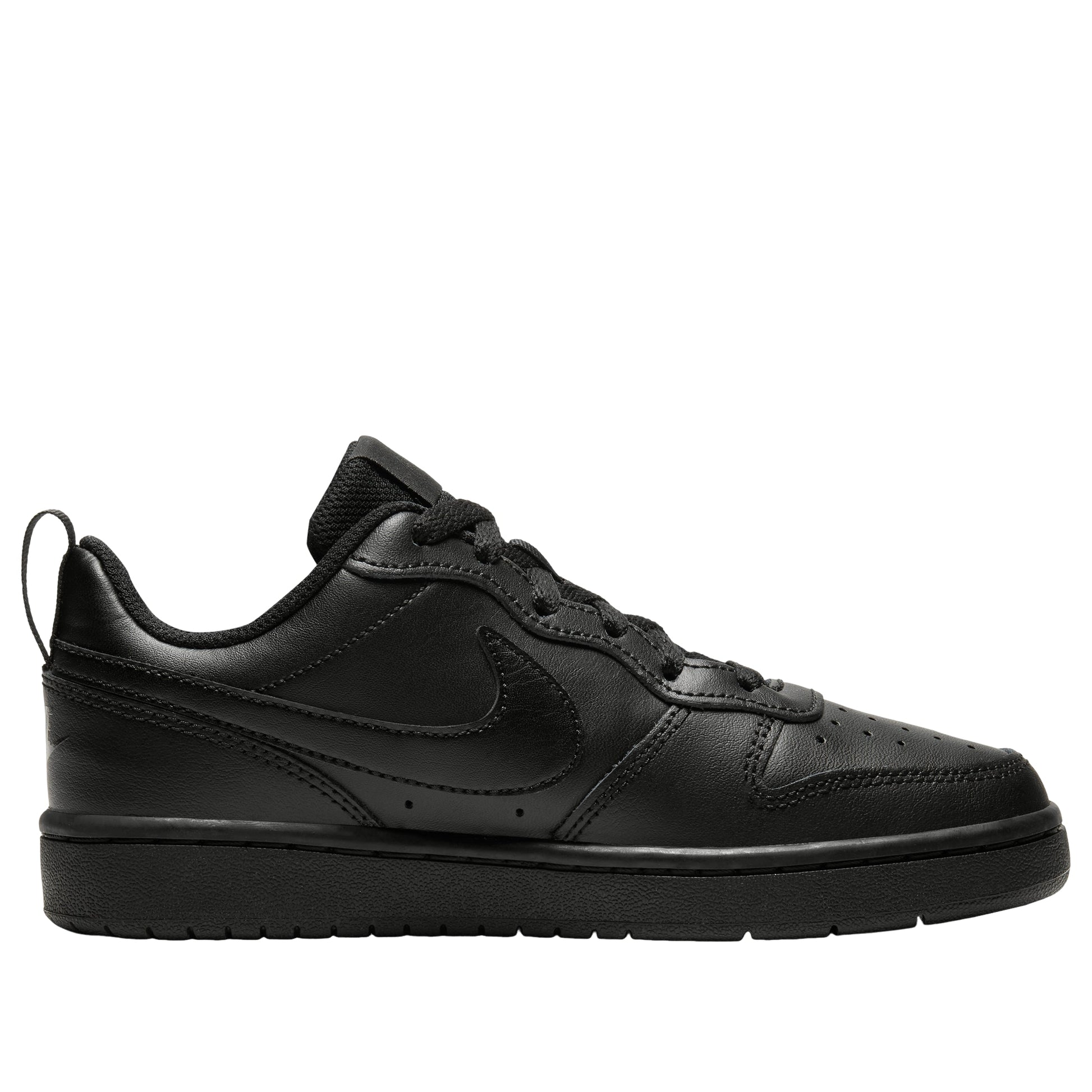 (GS) Nike Court Borough Low 2 'Triple Black' BQ5448-001