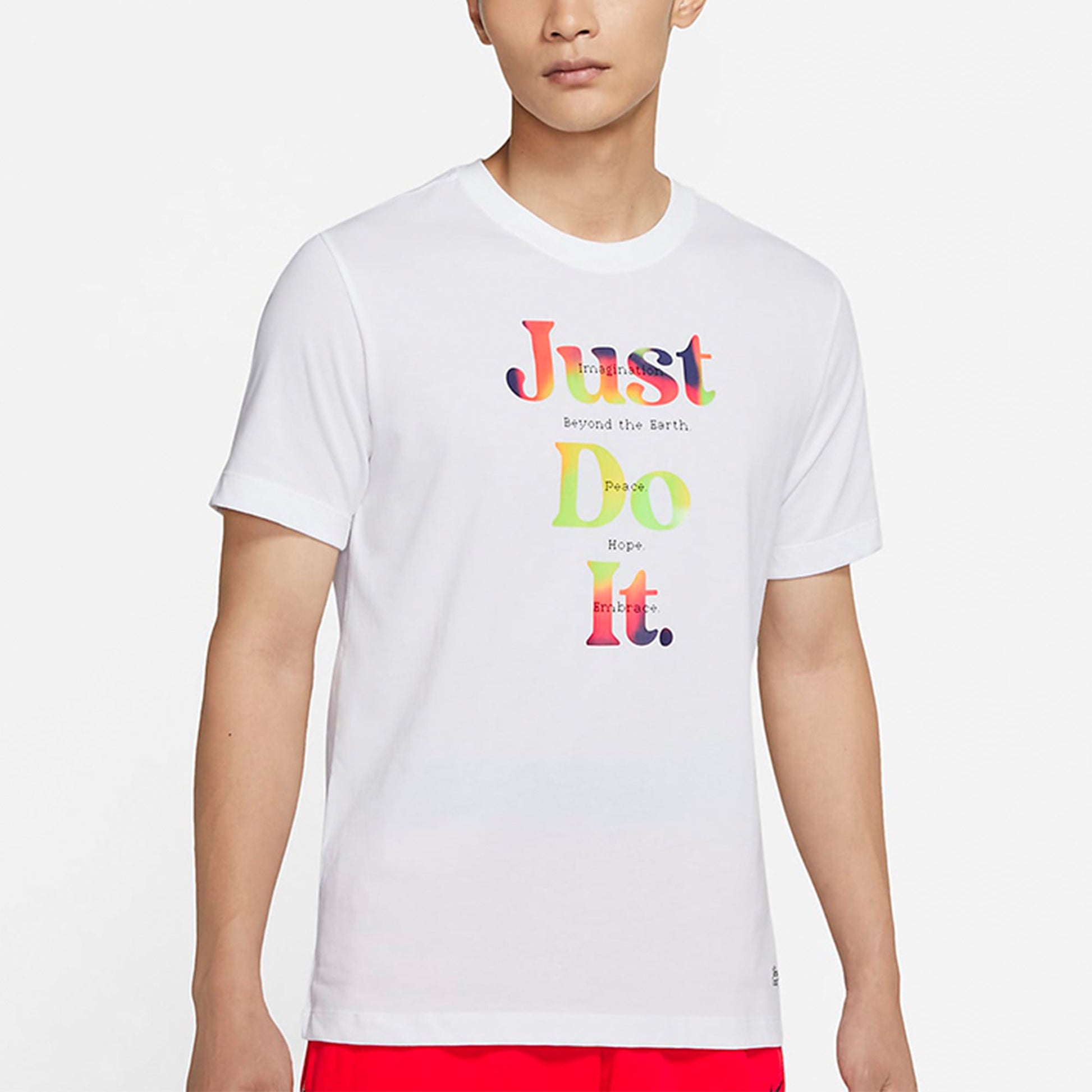 Nike Men's Nk Df Great Unity Ss Tee2 Leisure Sports Letter Print Short Sleeve Men's White DM7908-100
