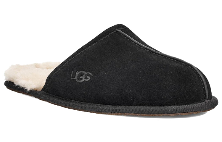 UGG Scuff Slipper Fleece Lined Black Slippers 1101111-BLK