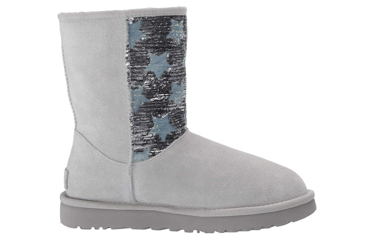 (WMNS) UGG Classic Short 'Sequin Stars Grey' 9333160-GREY