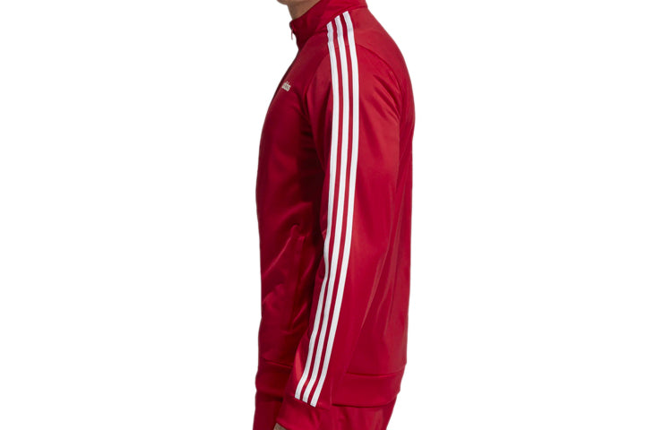 adidas ESSENTIALS Stripe Elastic Sports Jacket Red EI4891