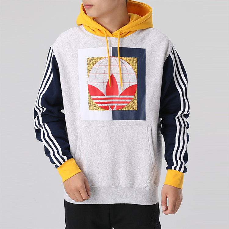 adidas originals Globe Hdy Colorblock logo Printing Fleece Lined White GD2116