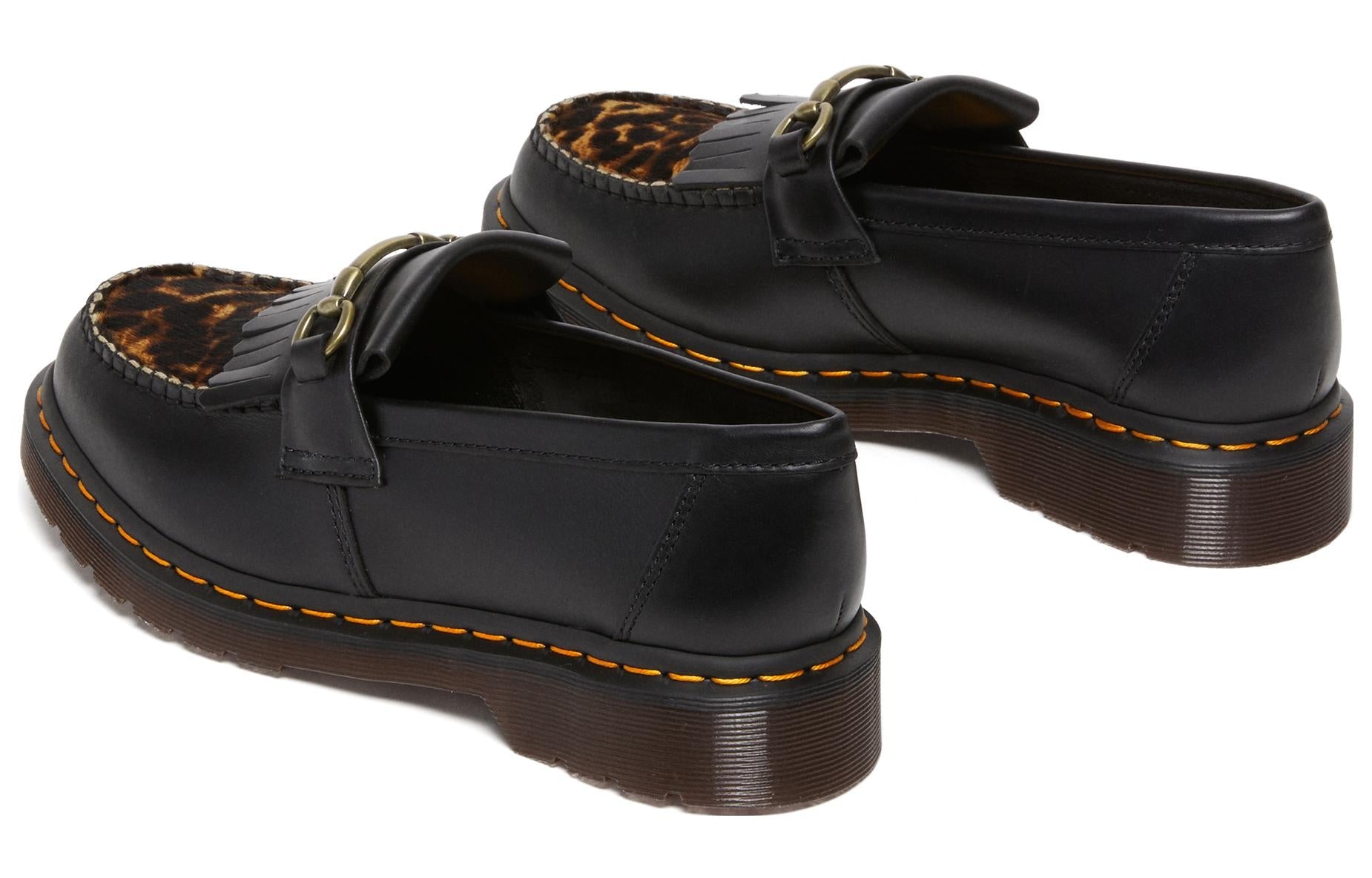 Dr. Martens Adrian Snaffle Hair On Loafers 'Black Leopard' 27730001