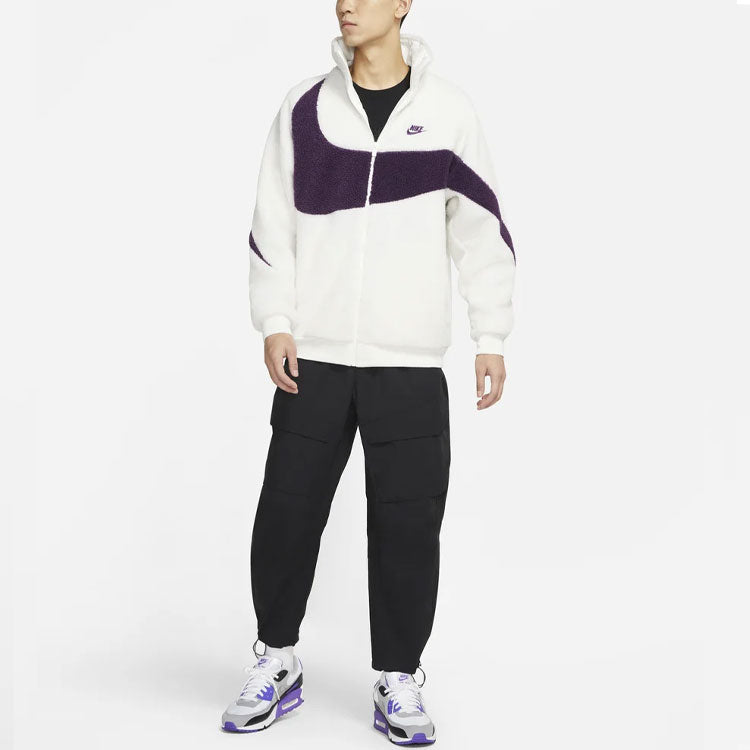 Nike Big Logo Lamb Velvet Jacket Sail White DH2474-156