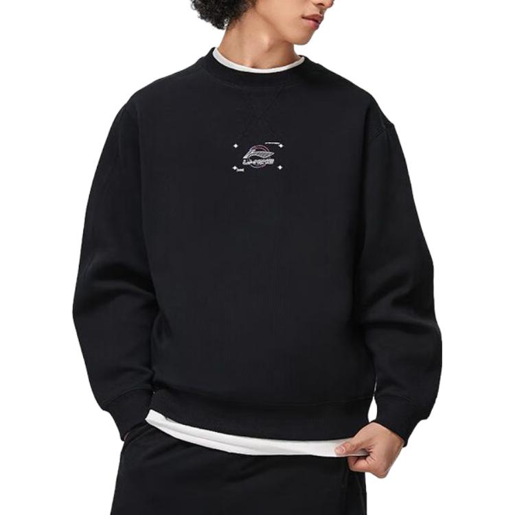 Li-Ning Logo Print Classic Pullover 'Black' AWDT063-2
