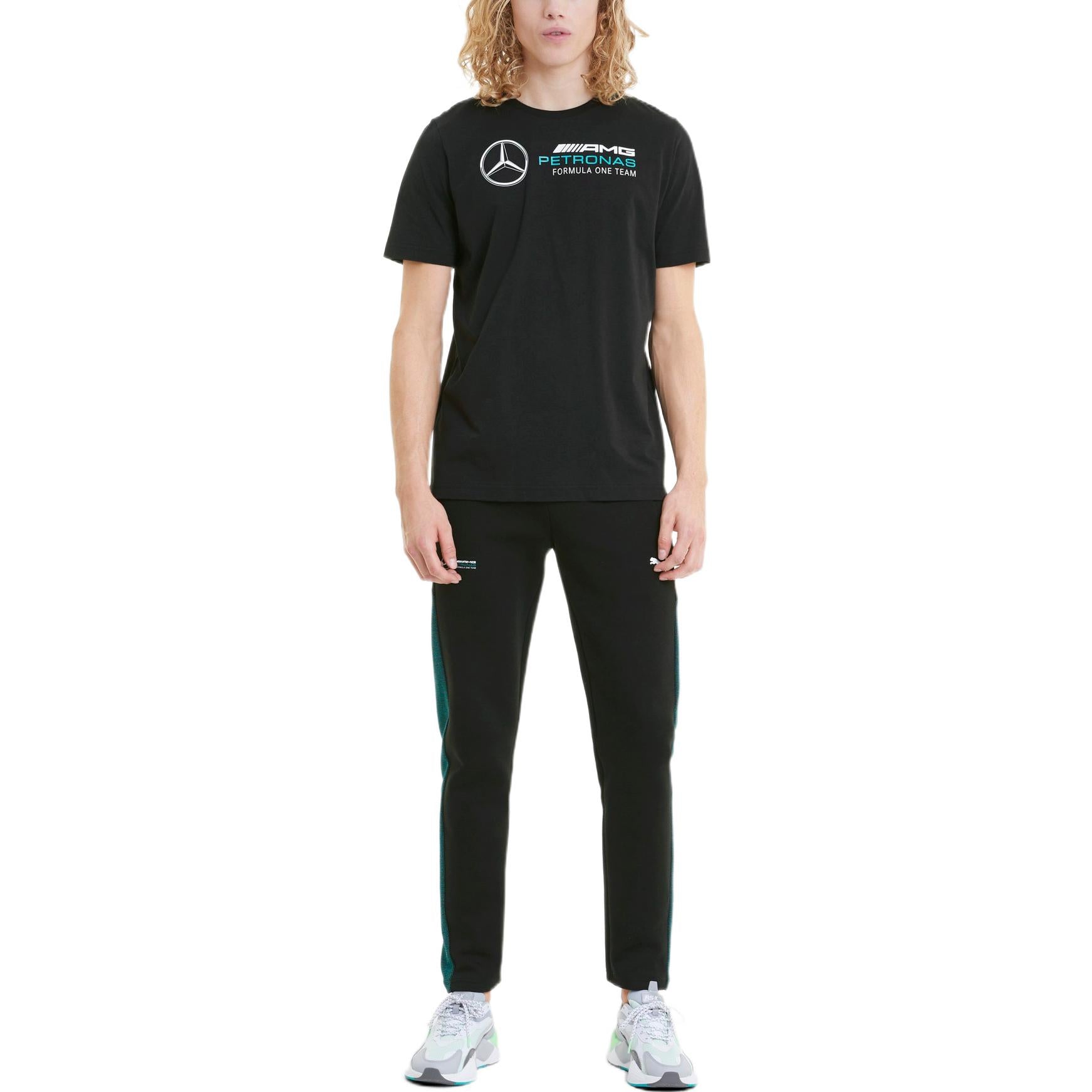 PUMA Mercedes F1 T-shirt Black 'Black White' 530722-01
