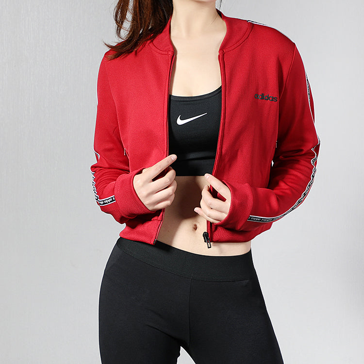 (WMNS) adidas C90 Tracktop Side Logo Jacket Red EJ9670