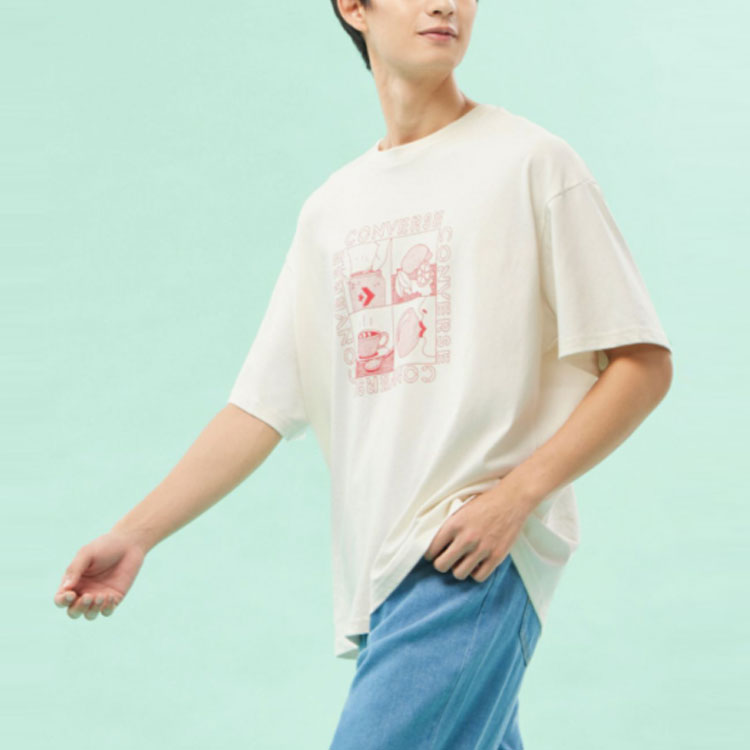 Converse Sensory Graphic T-Shirt Asia Sizing 'White' 10024612-A03