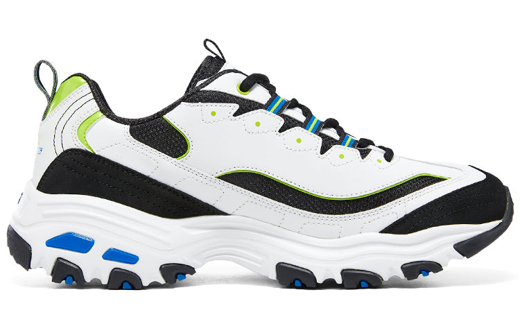 Skechers D'LITES 1.0 'White Black Neon Green' 894256-BKW