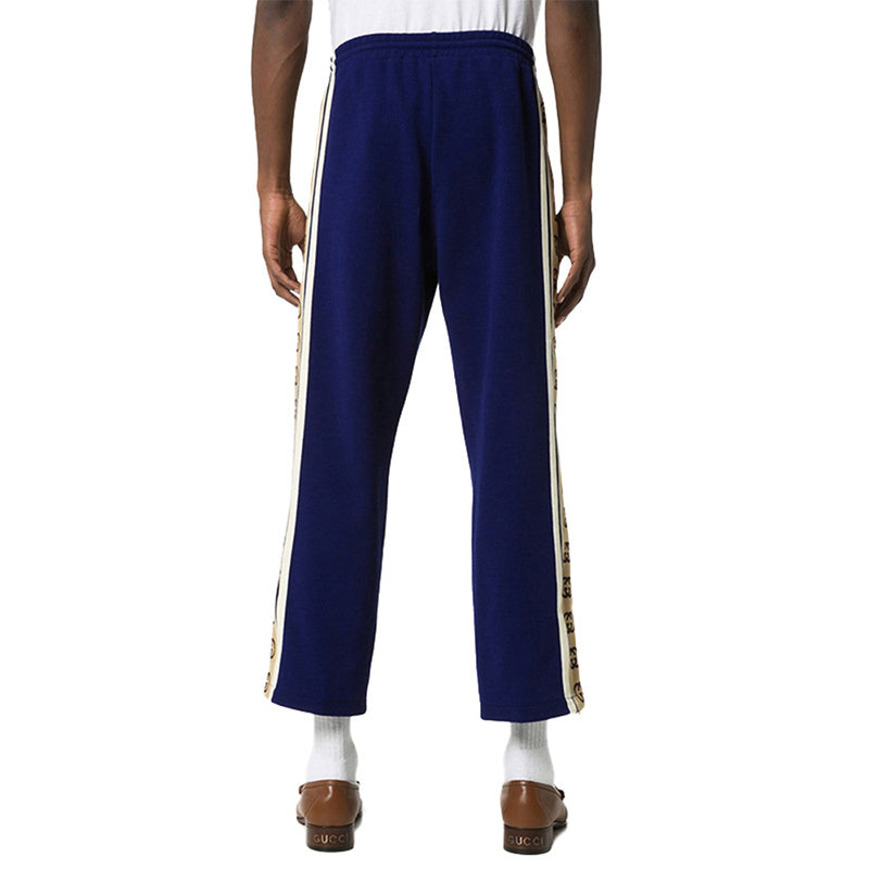 Men's Gucci SS21 Knit Wool Jogging Blue Long Pants/Trousers 598853-XJBZ1-4370