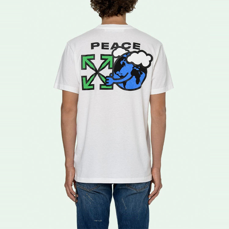 Off-White Peace Worldwide Print Short Sleeve OMAA027R21JER0090155