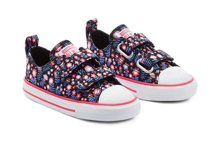 (TD) Converse Chuck Taylor All Star Low Top Flowered Purple/Pink 770217C