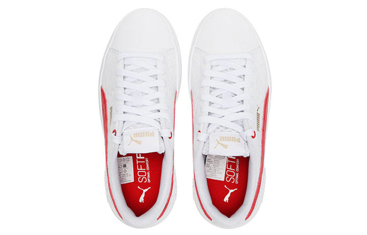 (WMNS) PUMA Smash Platform V2 'Celestial - White High Risk Red' 381156-01