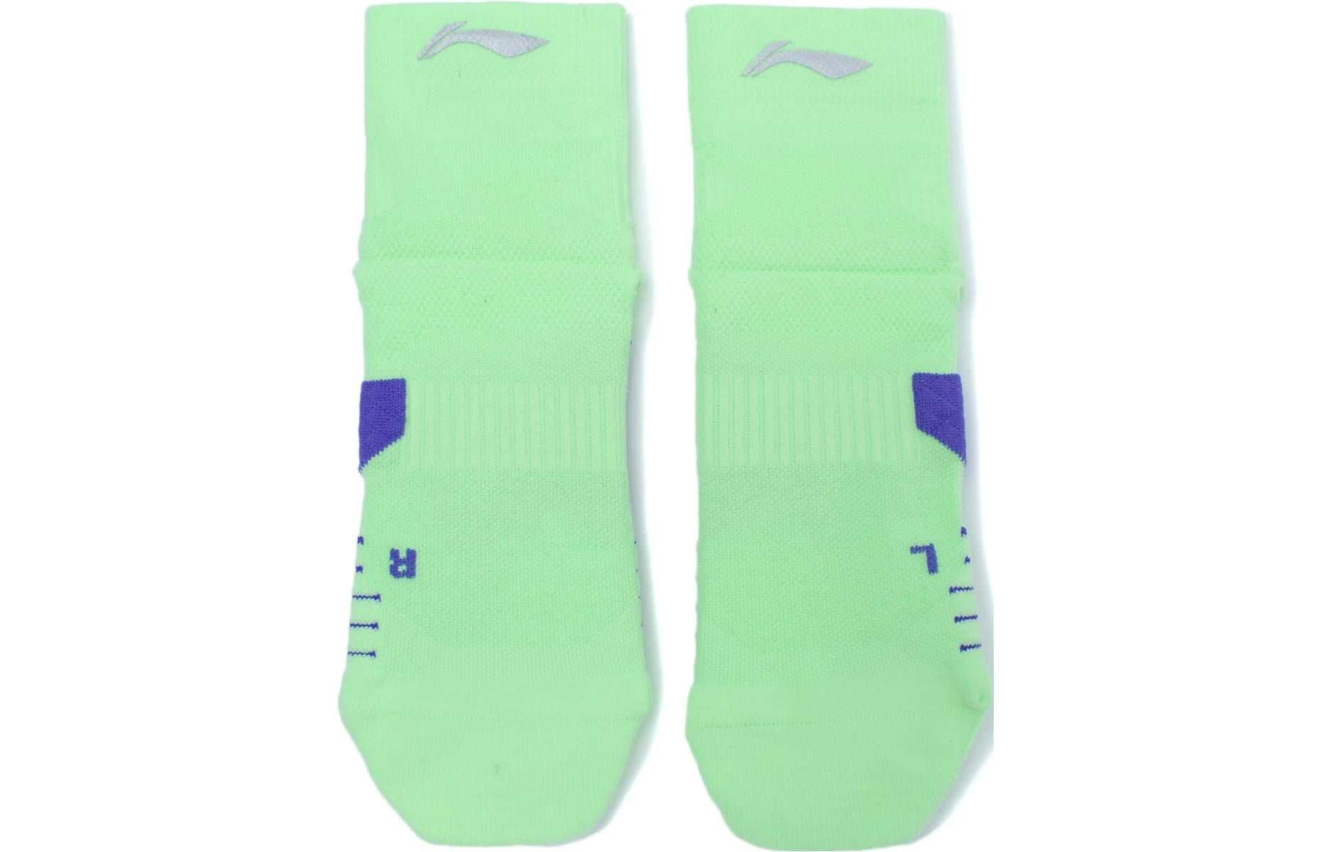 Li-Ning Cushion Ankle Socks 'Green' AWST103-23