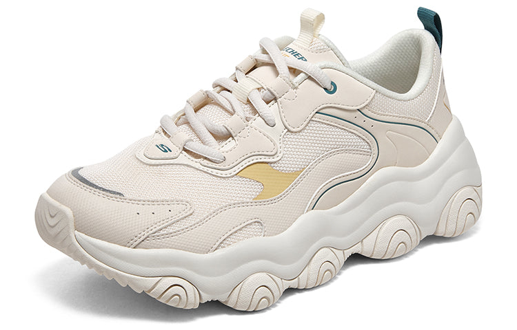 (WMNS) Skechers Old School Running Shoes D'lites 'Beige White' 896246-NAT