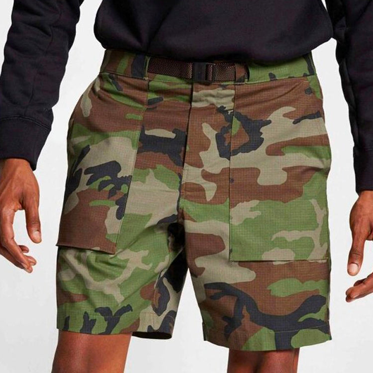 Nike Big Pocket Camouflage Straight Woven Shorts Green Camouflage AT9882-222