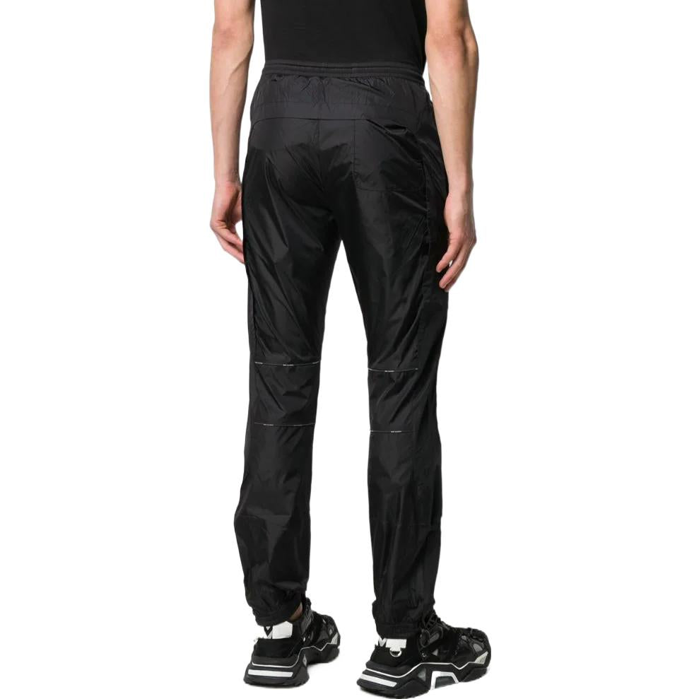 Men's Off-White SS22 Solid Color Label Elastic Waistband Sports Pants/Trousers/Joggers Version Black OMCA123S20A230201000