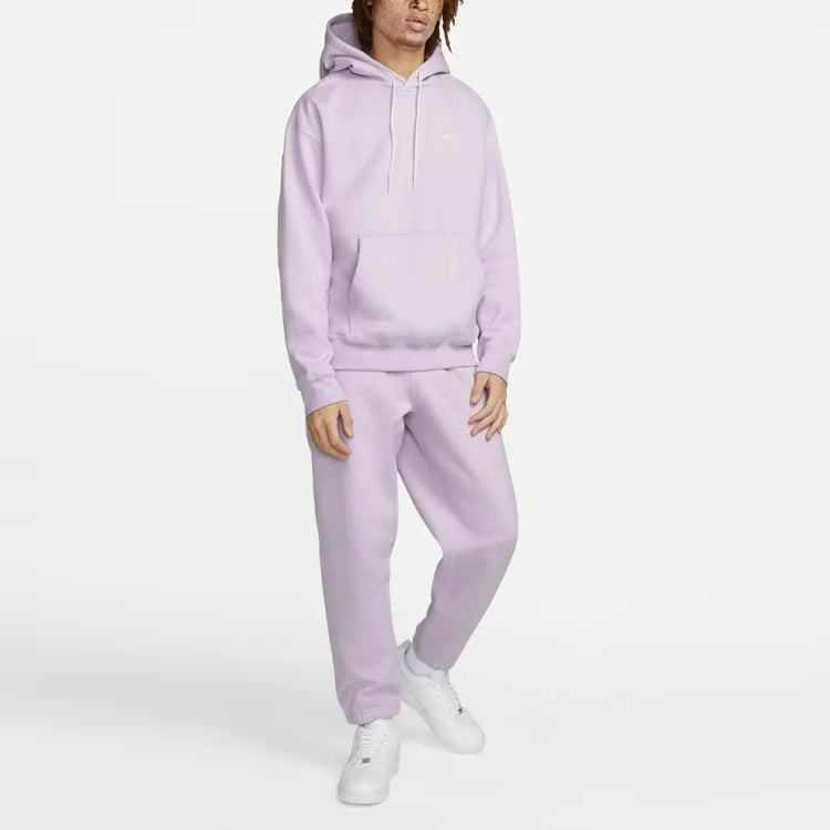 Men's Nike Small Logo Loose Long Sleeves Pullover Hooded Sports Purple CV0552-530