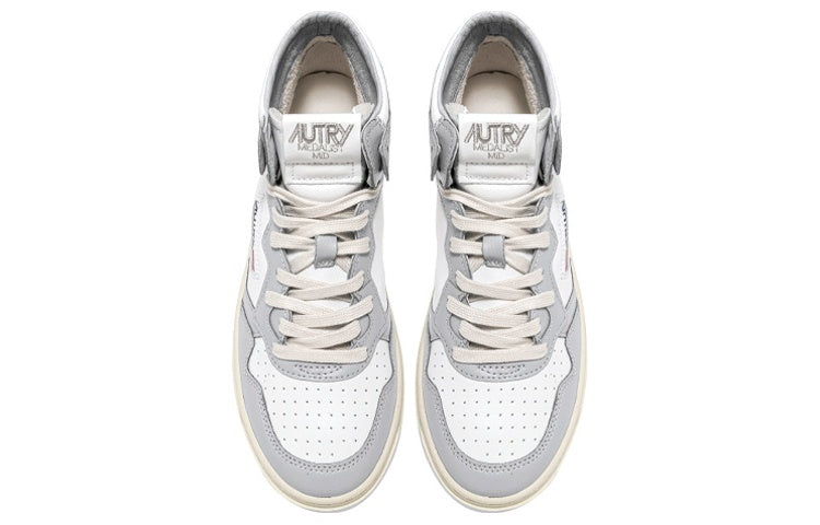 AUTRY Medalist Mid Bicolor 'White Grey' AUMM-WB10