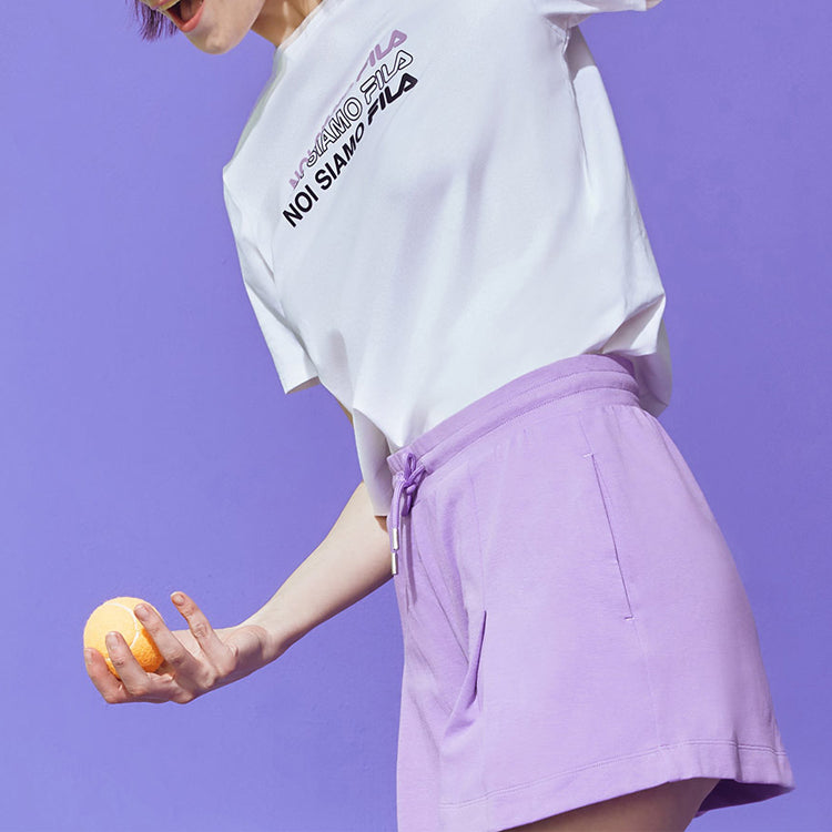 (WMNS) FILA Sports Short Sleeve White T-Shirt F51W028142F-WT