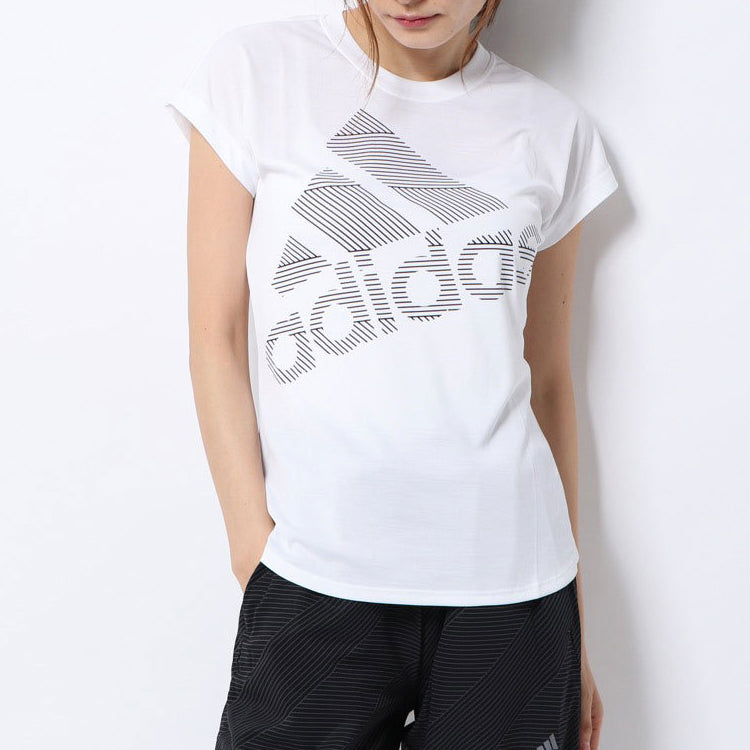 (WMNS) adidas Training Sports Round Neck Short Sleeve 'White' EB4501