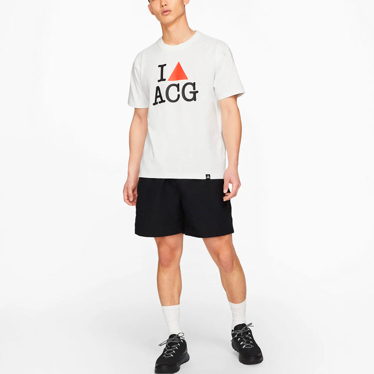 Nike ACG Alphabet Pattern Printing Sports Short Sleeve White DC5346-121