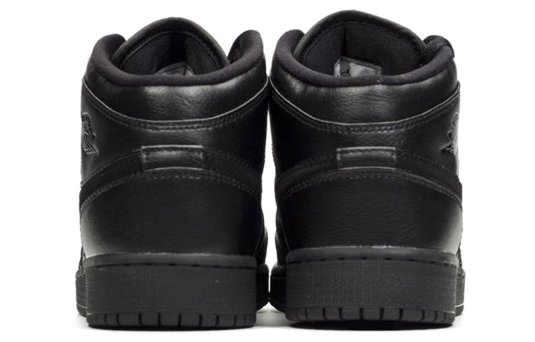 (GS) Air Jordan 1 Mid 'Deep Black' 554725-090