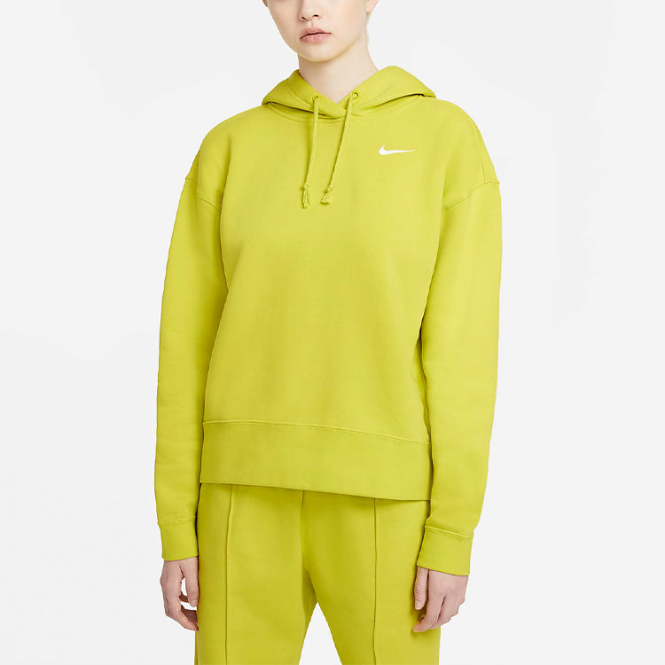 (WMNS) Nike Sportswear Casual Sports hooded Long Sleeves Hoodie Yellow Green Lime CZ2590-344