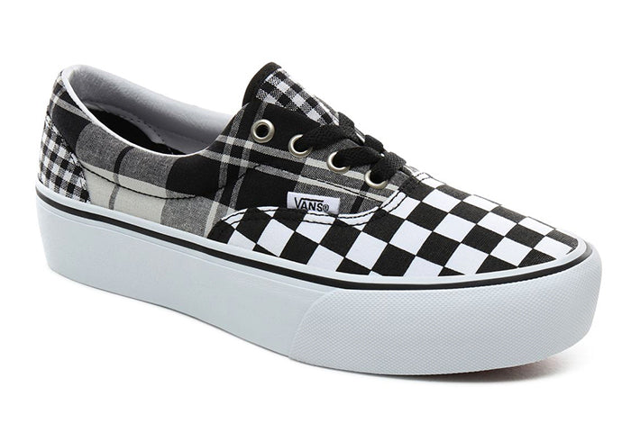 Vans PLAID CHECKERBOARD ERA PLATFORM Shoes Black/White VN0A3WLUVYD