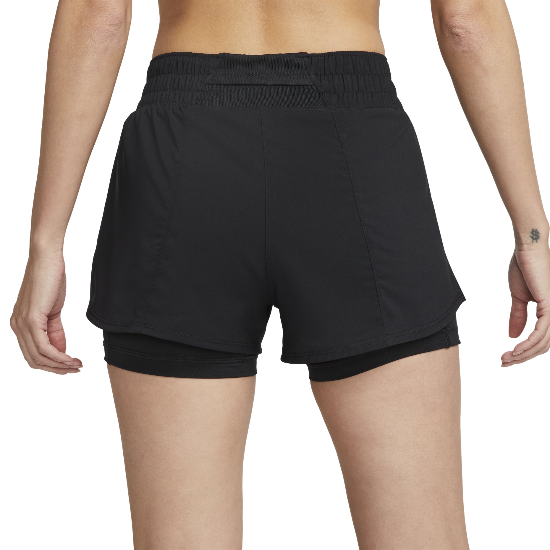 (WMNS) Nike Dri-FIT One Mid Rise 2in1 Shorts Asia Sizing 'Black' DX6013-010