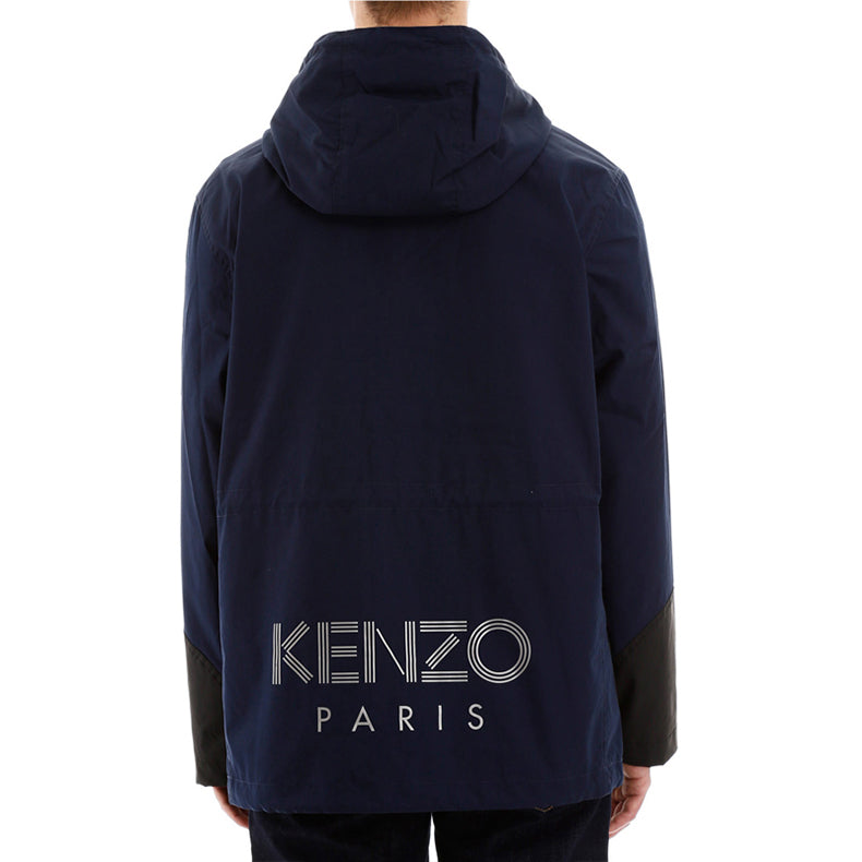 Men's KENZO Alphabet Logo Pattern Jacket Navy Blue FA55OU2221NF-77