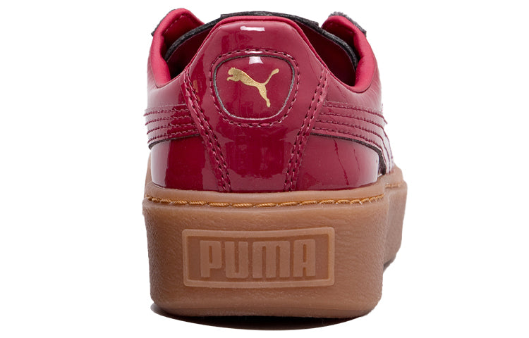 (WMNS) PUMA Basket Platform Patent 'Burgundy Gum' 363314-04